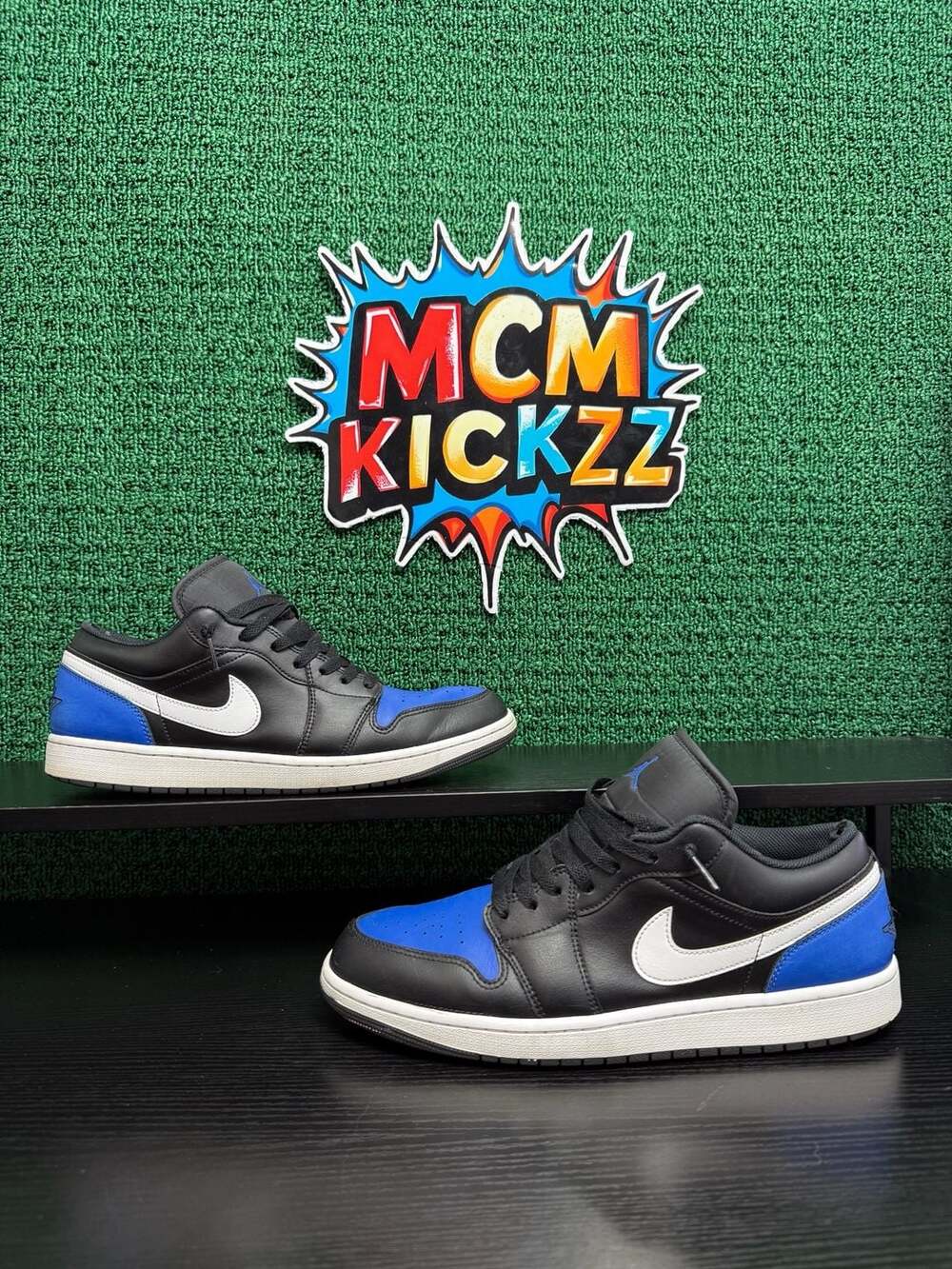 Air Jordan 1 Low Black Royal Toe Men’s Size 12.5 Pre-Owned